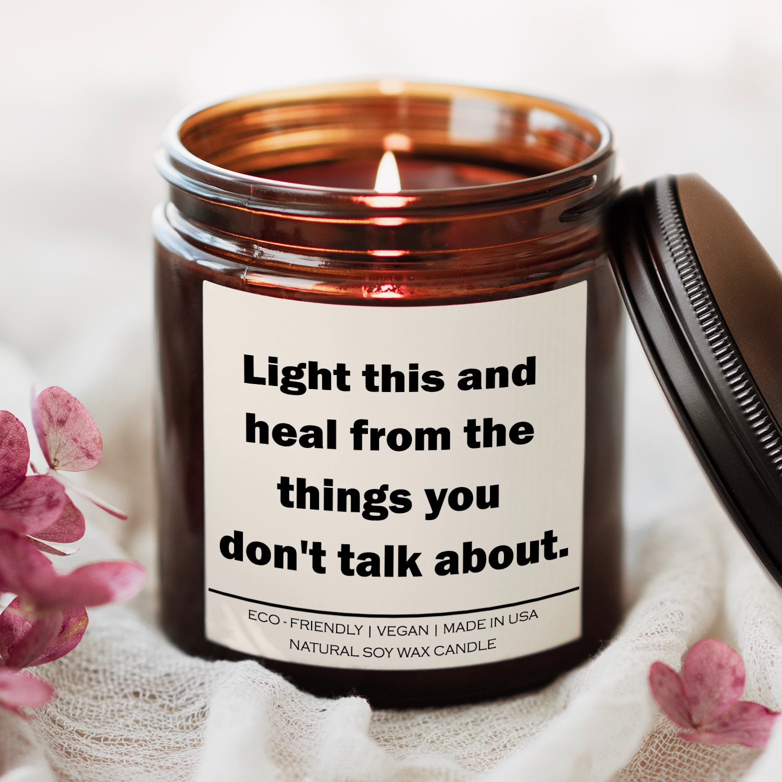 Light this and heal from the things you don't talk about Candle - Mavvea